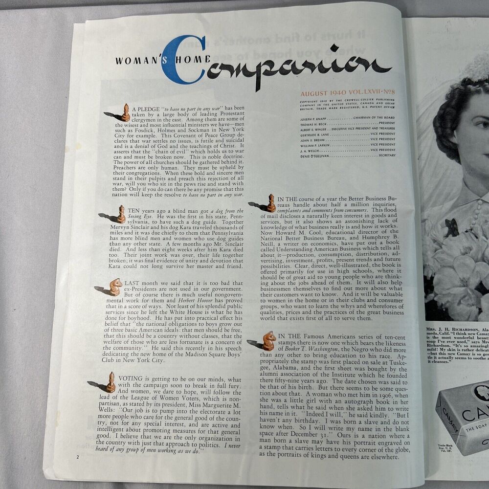 1940 August womans home companion magazine pointer puppies - Picture 8 of 15
